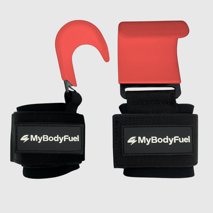 Rode MyBodyFuel lifting hooks – set van 2 polsbanden met stalen haak voor deadlifts en rows
