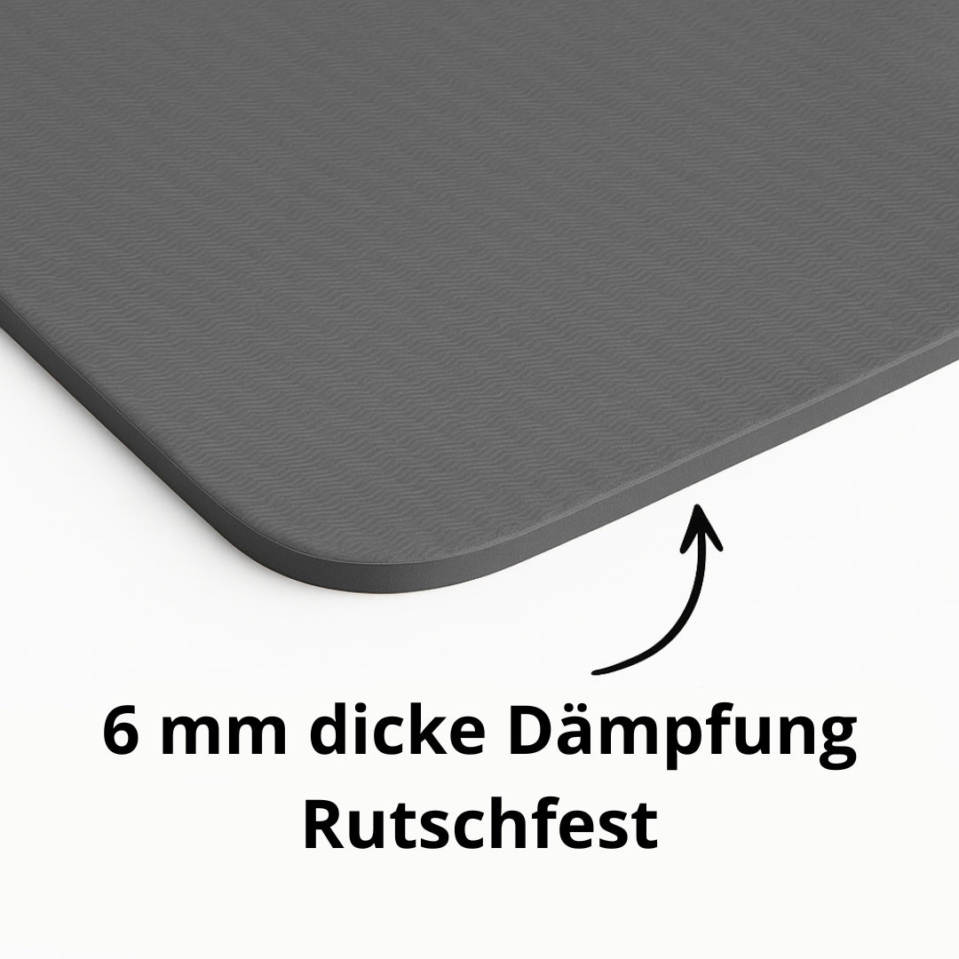 Yoga Matte 6 mm - Schwarz