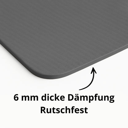 Yoga Matte 6 mm - Schwarz