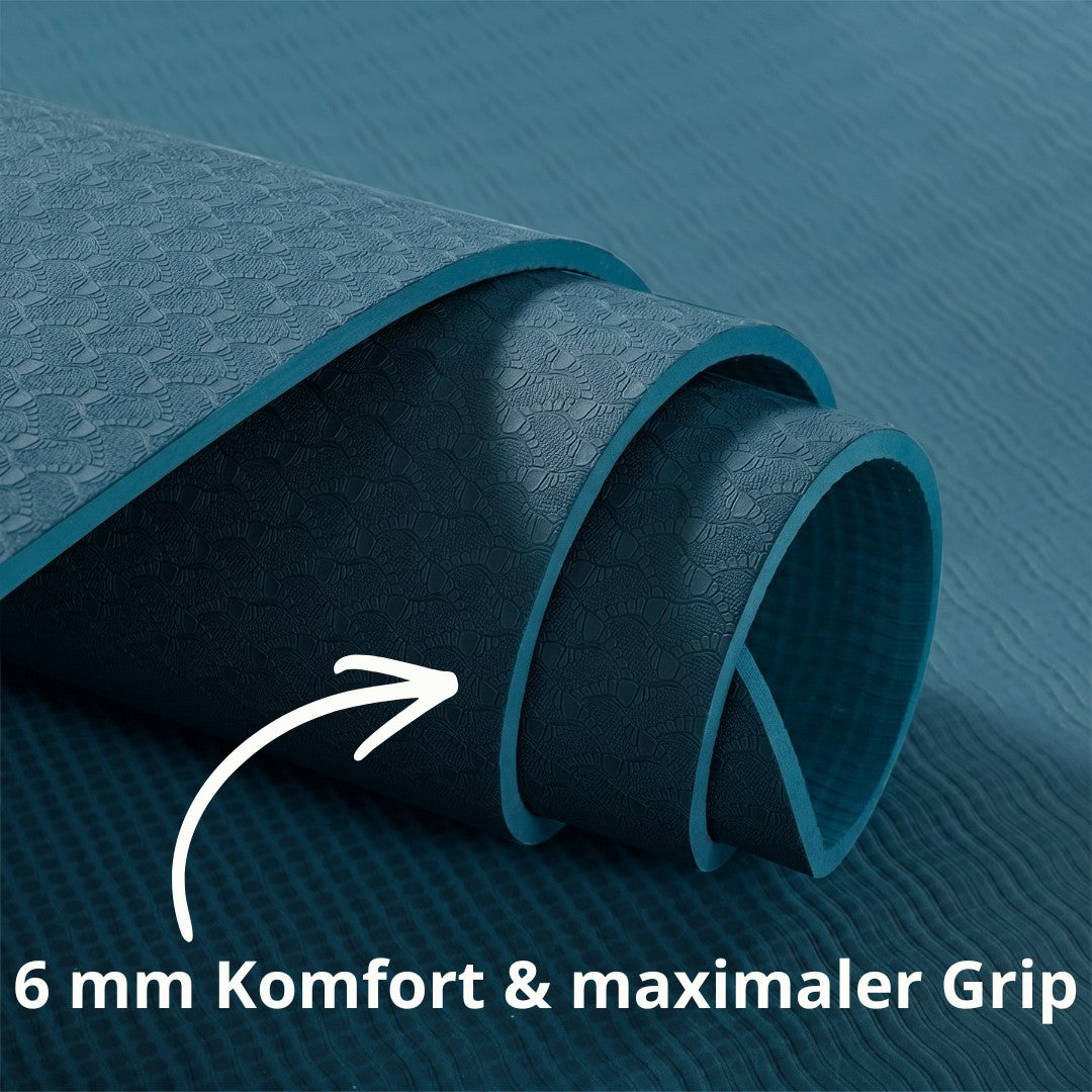 Yoga Matte 6 mm - Blau